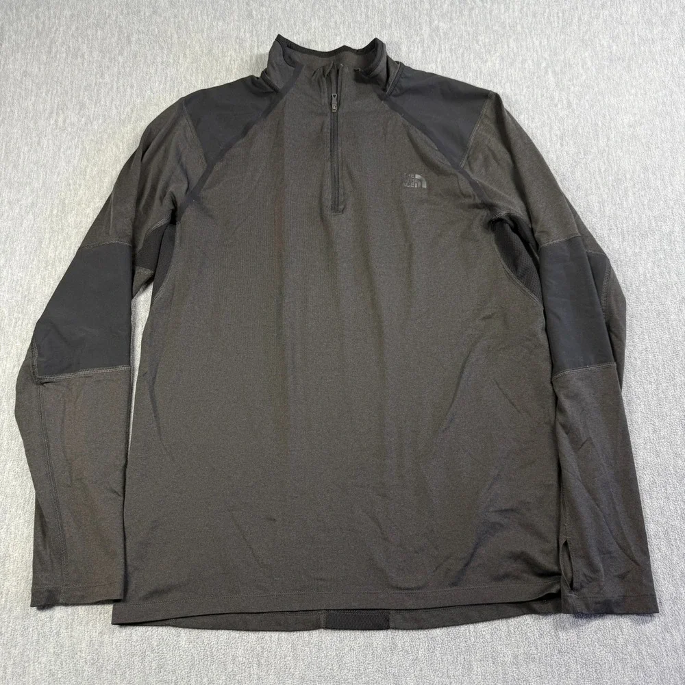 The North Face Shirt Mens Medium Black FlashDry XD 1/4 Zip Pullover Athletic Tec